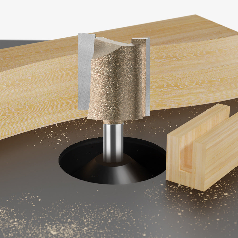 1/4 handle professional grade alloy double edge straight knife slotting knife woodworking milling cutter slotting knife trimming machine engraving machine knife