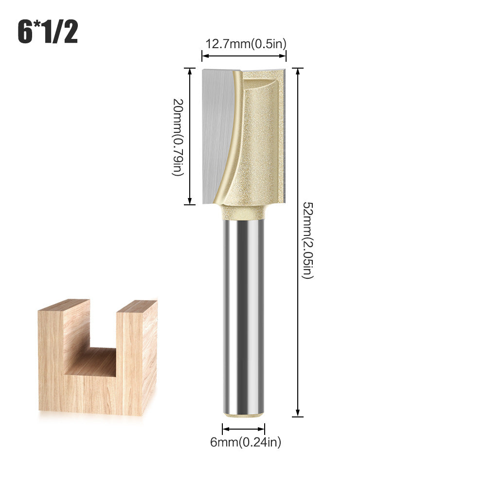 Professional grade 6 handle 12 handle bottom cleaning knife slotting knife flat bottom cutter milling bottom engraving machine carbide woodworking milling cutter