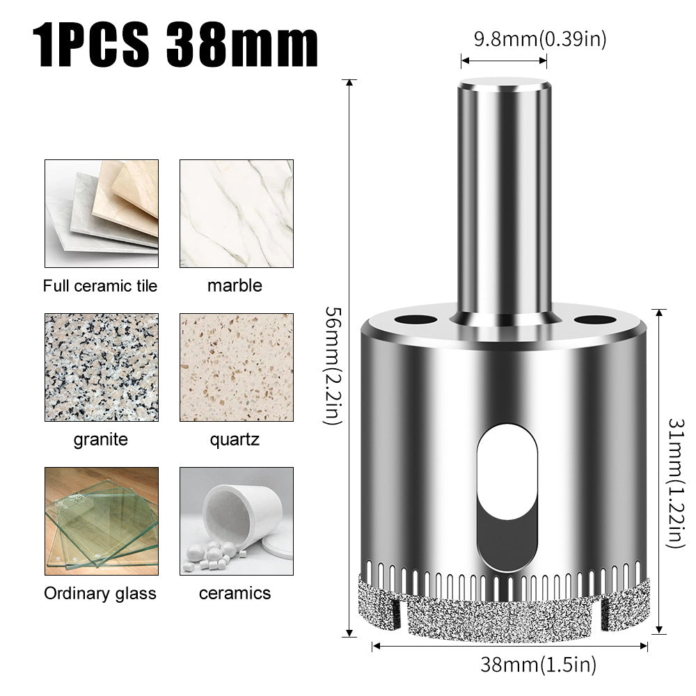 Diamond high-quality integrated steel glass drill bit, tile wall marble hole punch, electroplated drill bit glass opening