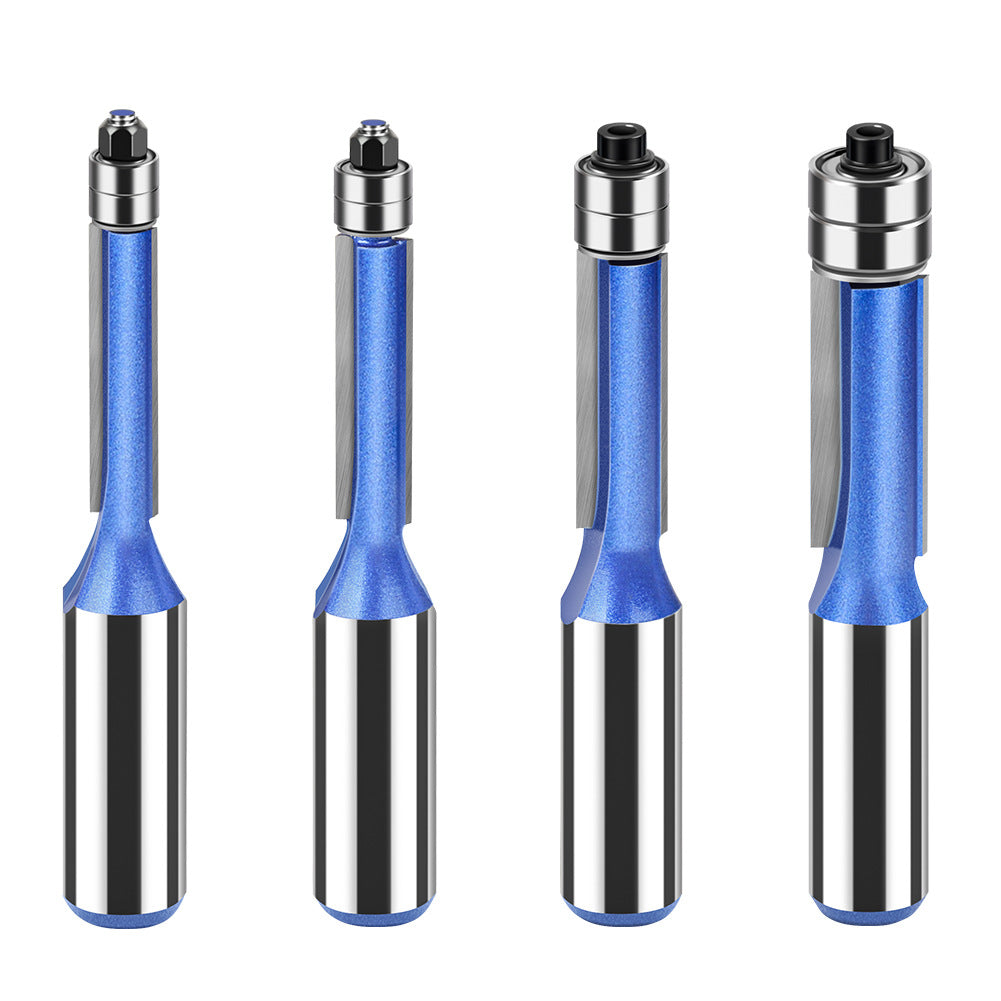 Professional grade head double bearing trimming knife 1/2 handle 12 handle trimming machine knife head woodworking side milling cutter trimming knife