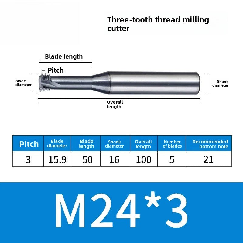 Carbide Thread Mill Single / Triple / Full Flute HRC65