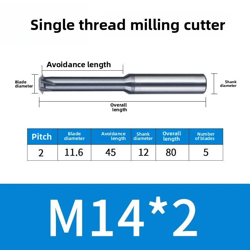 Carbide Thread Mill Single / Triple / Full Flute HRC65