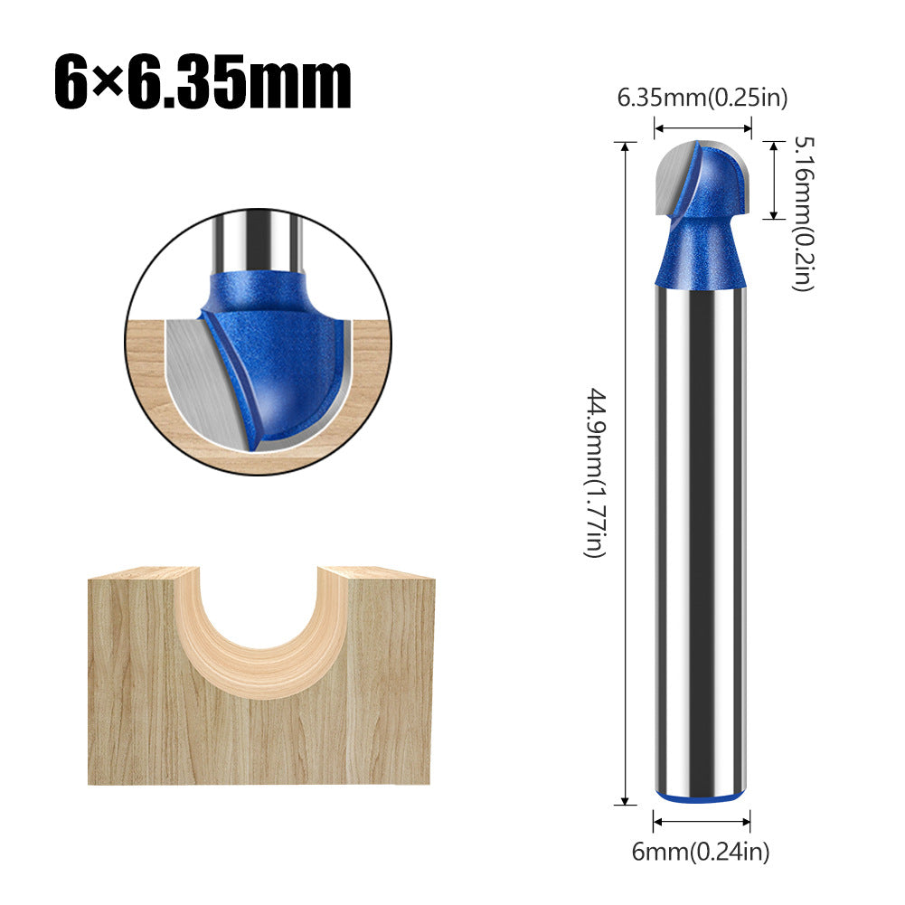 6Mm handle professional grade round bottom knife digging bottom knife trimming machine knife head aluminum plastic plate slotting integrated wall folding knife