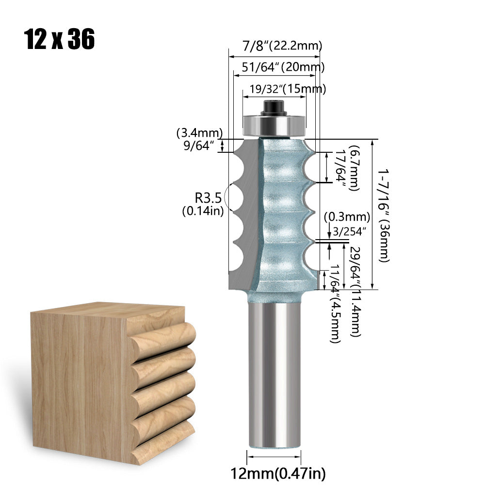 Four R convex bead knife cabinet line knife decorative line knife engraving machine trimming with bearing woodworking curve knife