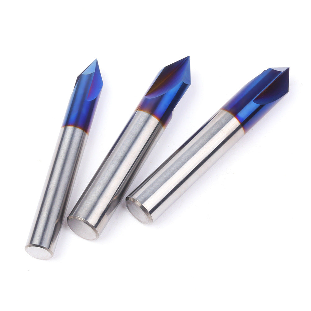 3 edge 60 degree 90 degree integral alloy slotting knife relief carving knife double edge slope coating end mill v type milling cutter