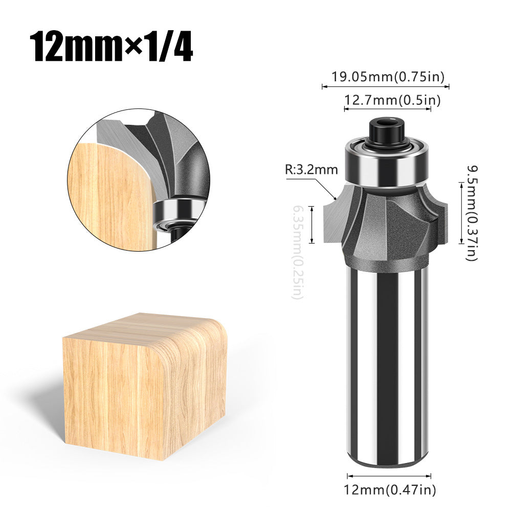 12 handle fillet cutter chamfering milling cutter, commonly used fillet cutter preferably tungsten steel alloy fillet cutter trimming machine tool
