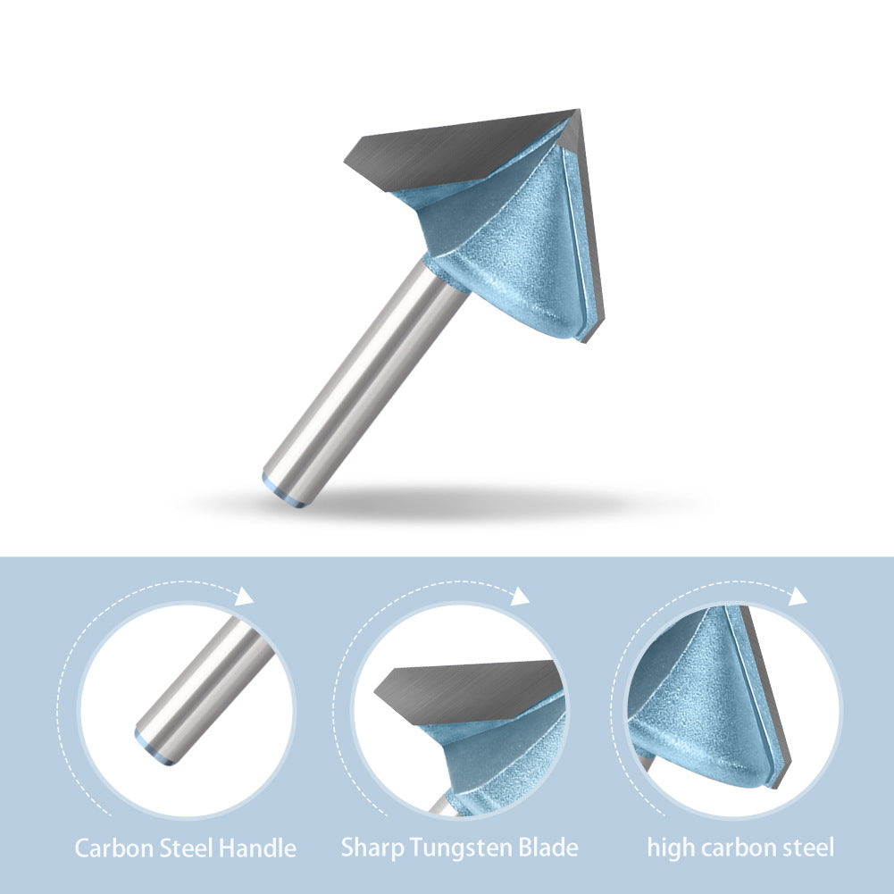 90 ° V knife forward rotation and reverse corner knife 3D computer engraving knife 45 degree trimming knife woodworking milling cutter acrylic