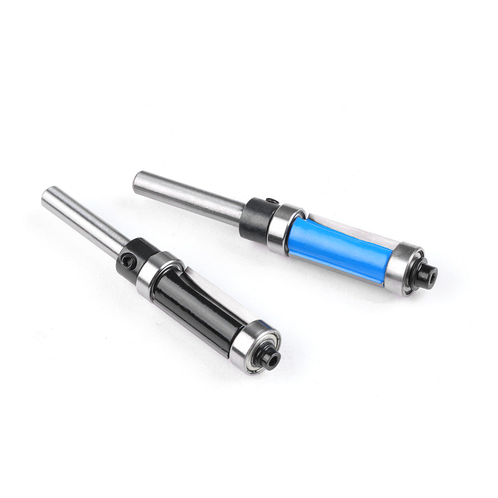 Double Bearing Trimming Knife Double Blade Straight Knife Woodworking Knife, Bakelite Milling Trimming Machine Gong Milling Cutter 1/4 * 12.7 * 25.4