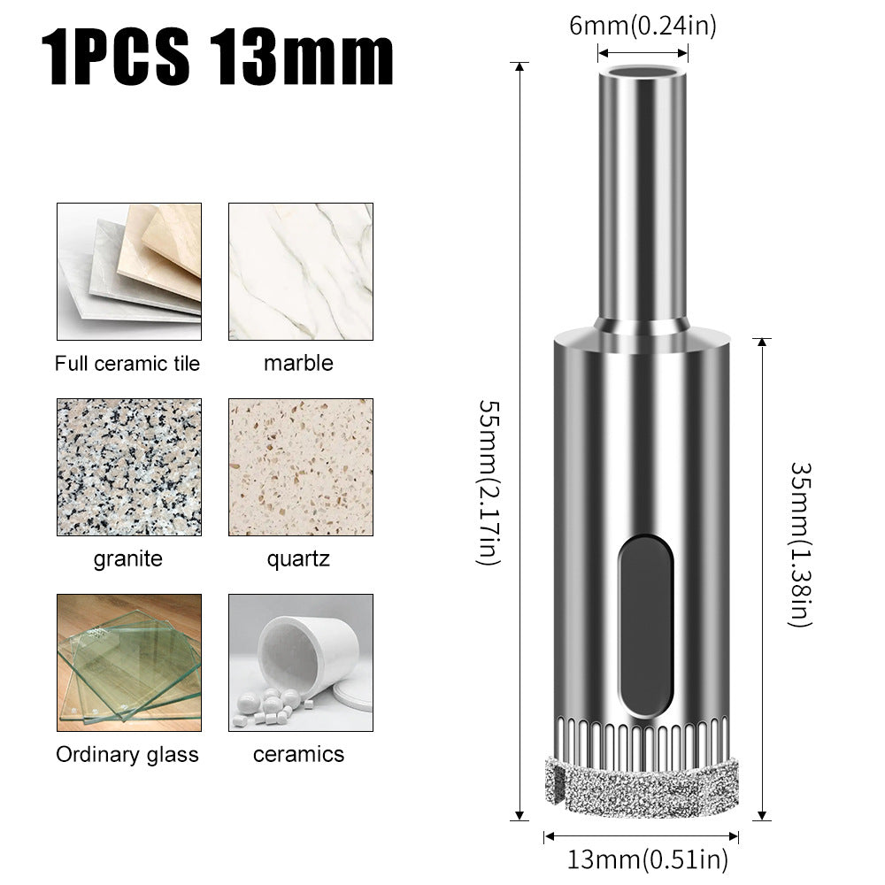 Diamond high-quality integrated steel glass drill bit, tile wall marble hole punch, electroplated drill bit glass opening