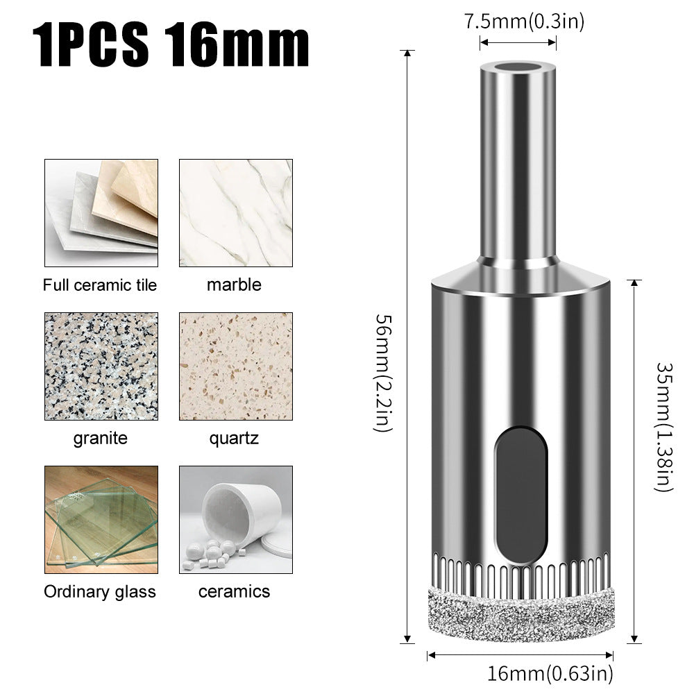 Diamond high-quality integrated steel glass drill bit, tile wall marble hole punch, electroplated drill bit glass opening