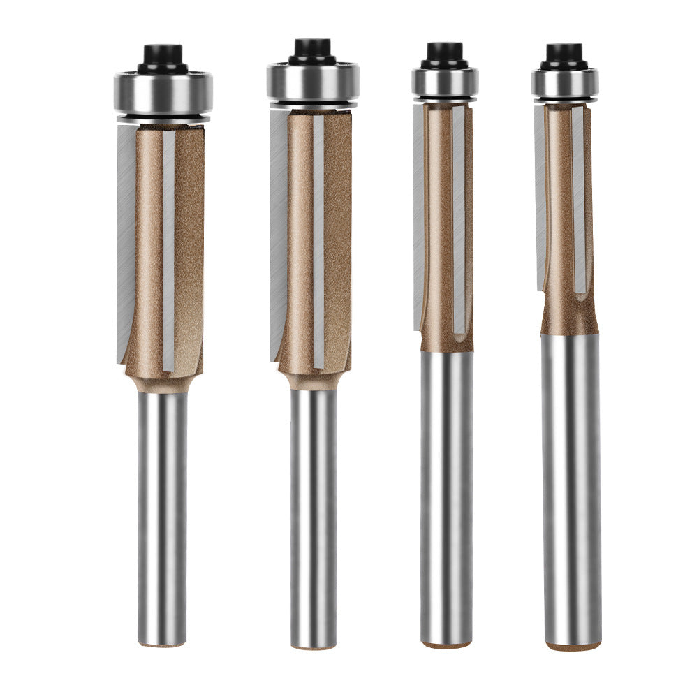 Professional grade three-blade bearing trimming knife 6.35 handle, professional grade woodworking milling cutter inch alloy trimming knife