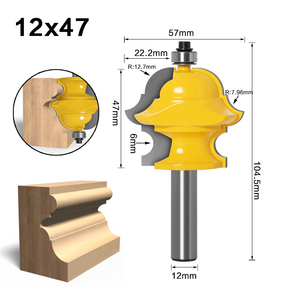 1/2 handle high-grade export woodworking milling cutter carving cutter engraving machine line cutter magic knife variety of lines