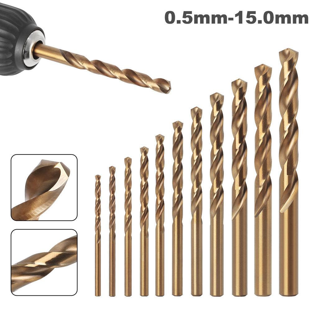 0.5-15 aperture 6542 full grinding straight shank twist drill stainless steel drilling special drill set wholesale hair