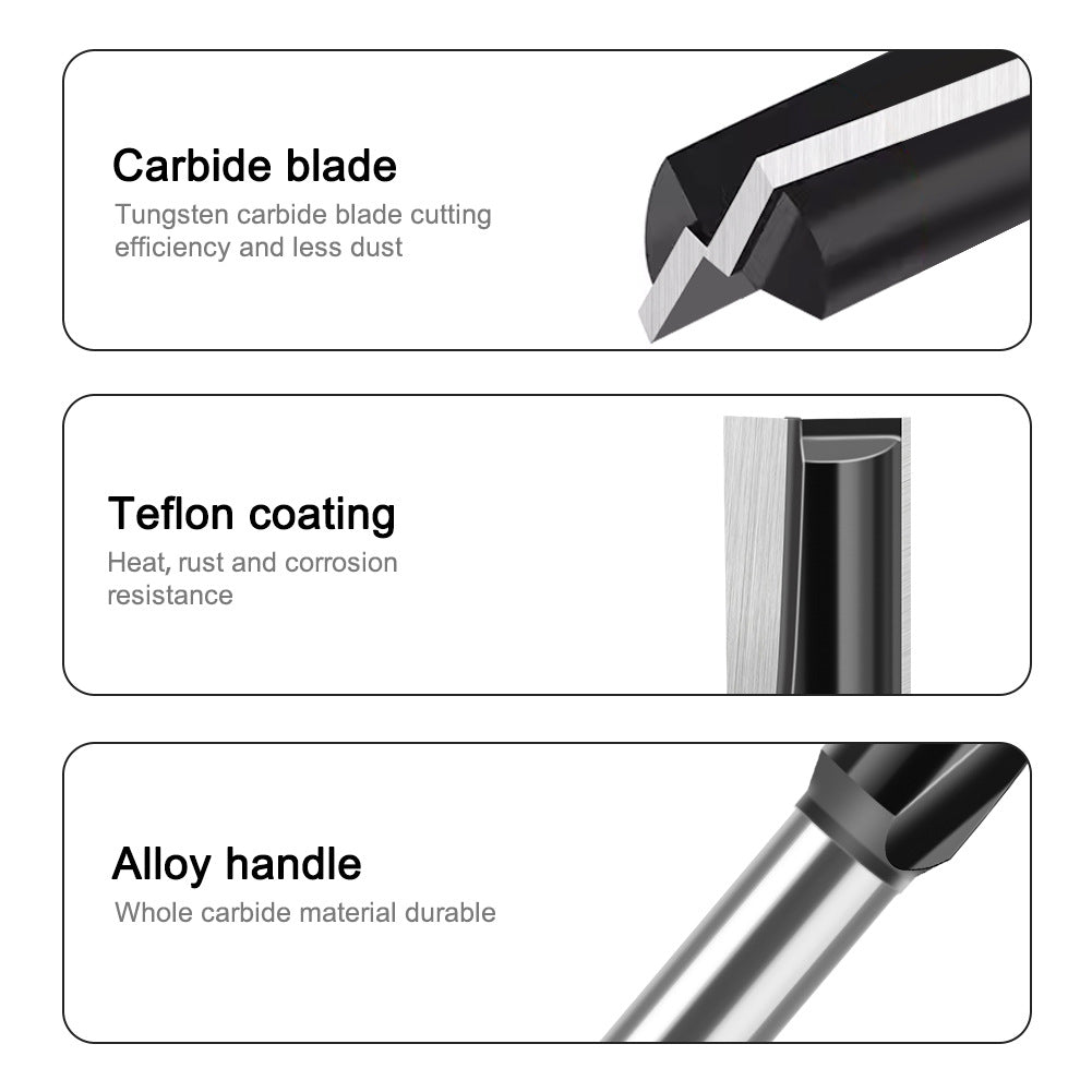 Door keyhole lengthened slotting milling cutter Bottom cutter Spiral mortise cutter Door panel Daluo electromechanical woodworking milling cutter