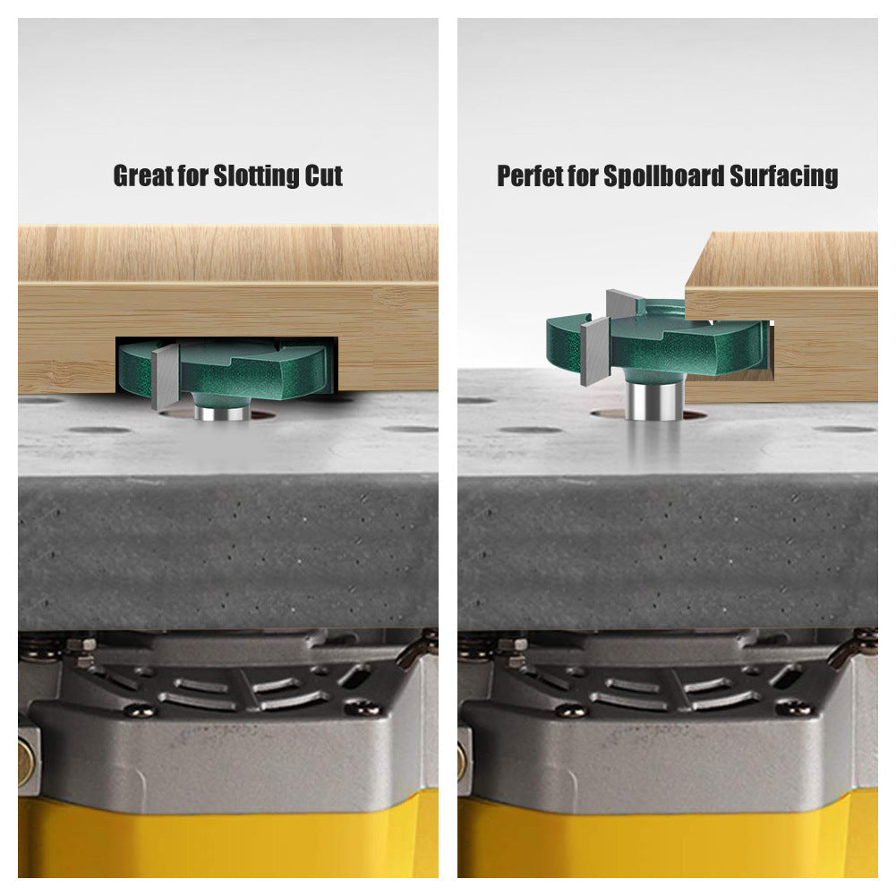 Three-edged T-knife, bottom cleaning knife, slot knife, four-edged slotting knife, woodworking milling cutter, alloy milling cutter, carving knife