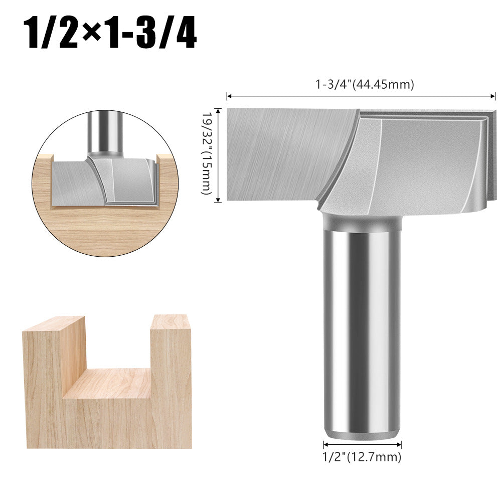 1/4 handle 1/2 handle bottom cleaning cutter woodworking milling cutter bakelite slotting cutter trimming machine cutter head engraving machine gong knife