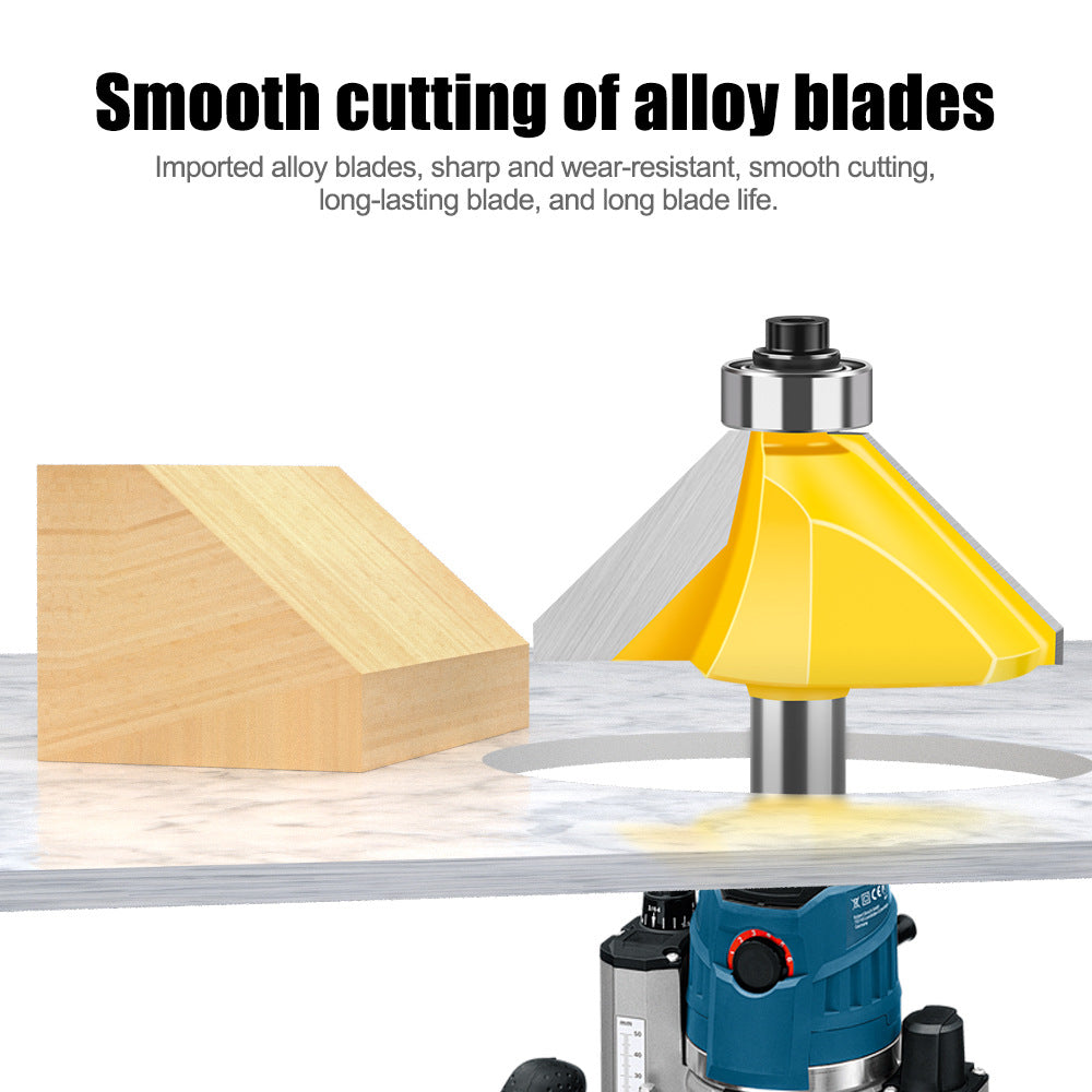 8 handle 45 degree bevel knife woodworking milling cutter trimming machine engraving machine cutter head 45 degree chamfering knife chamfering cutter head