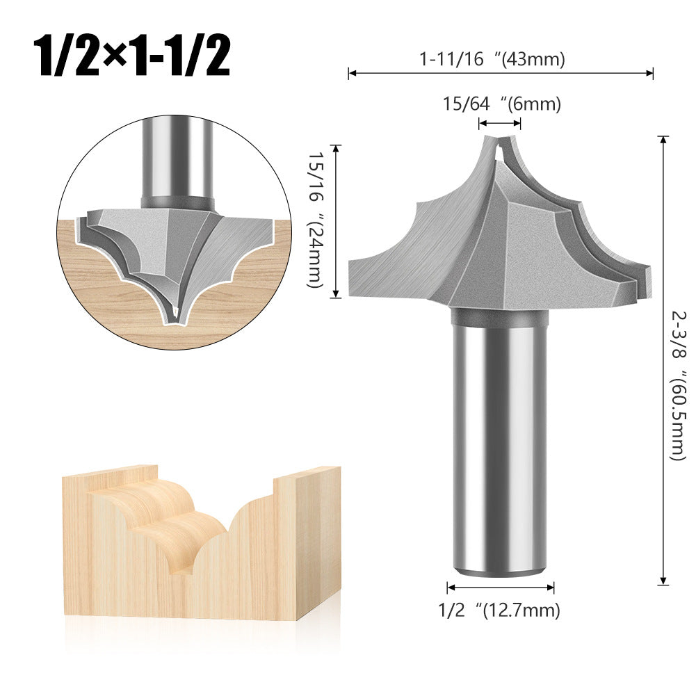 Double R line knife slotting knife door plate knife flower line knife door core plate milling cutter double R line knife engraving machine milling cutter