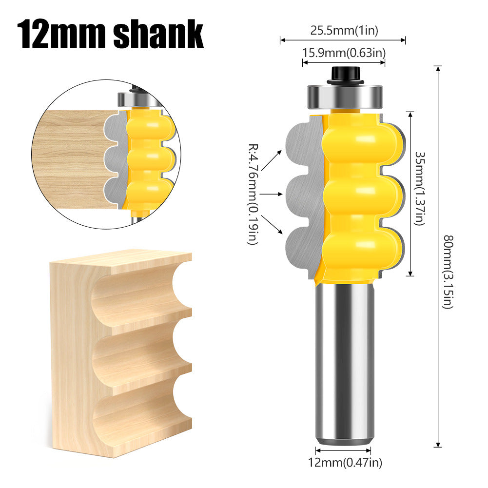 8Mm handle three bead knife three ball knife fancy line knife ball head knife cabinet line knife decorative woodworking milling cutter