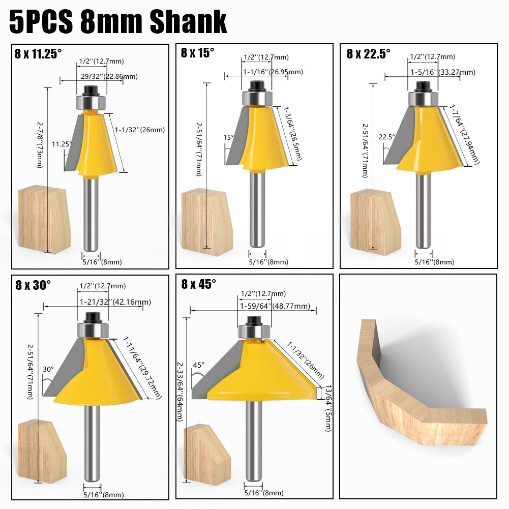 11.25 degrees 15 degrees 22.5 degrees 30 degrees 45 degrees bevel knife bevel knife woodworking milling cutter various angles