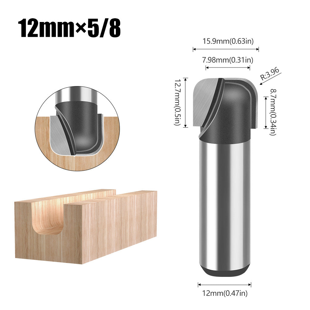 12 handle 6 handle double arc round bottom knife, slotting knife bakelite milling cutter, engraving machine trimming machine round bottom linear knife