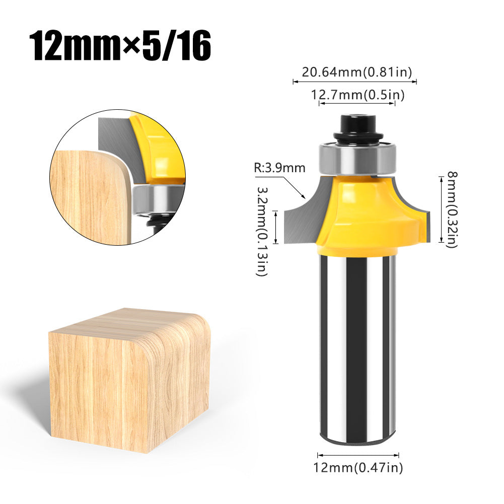 6 handle 12 handle fillet knife tungsten steel alloy woodworking milling cutter R chamfer trimming machine slotting engraving machine blade