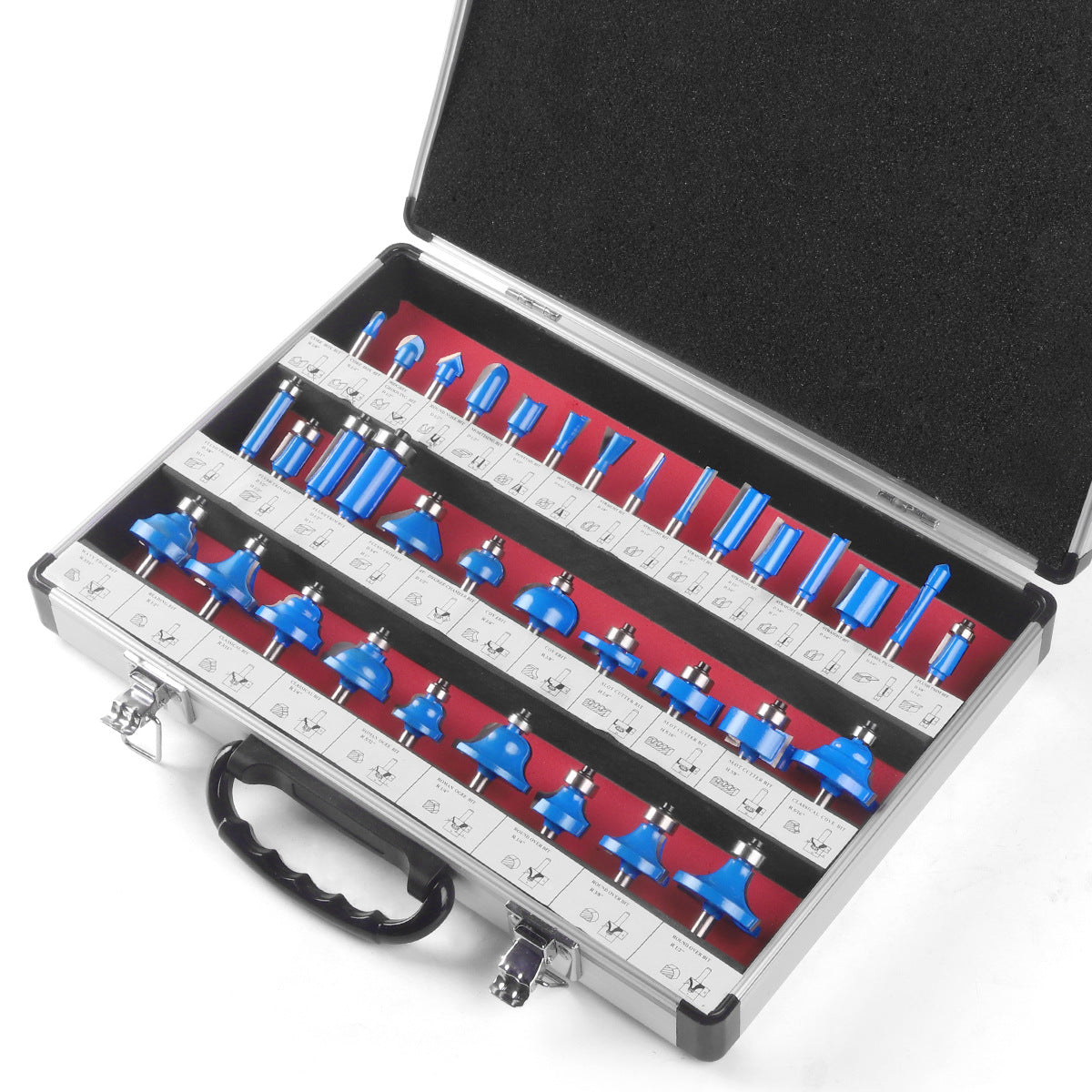 35-Piece set 1/4 handle blue window aluminum box woodworking milling cutter trimming knife fillet knife bevel knife fillet knife DIY worker
