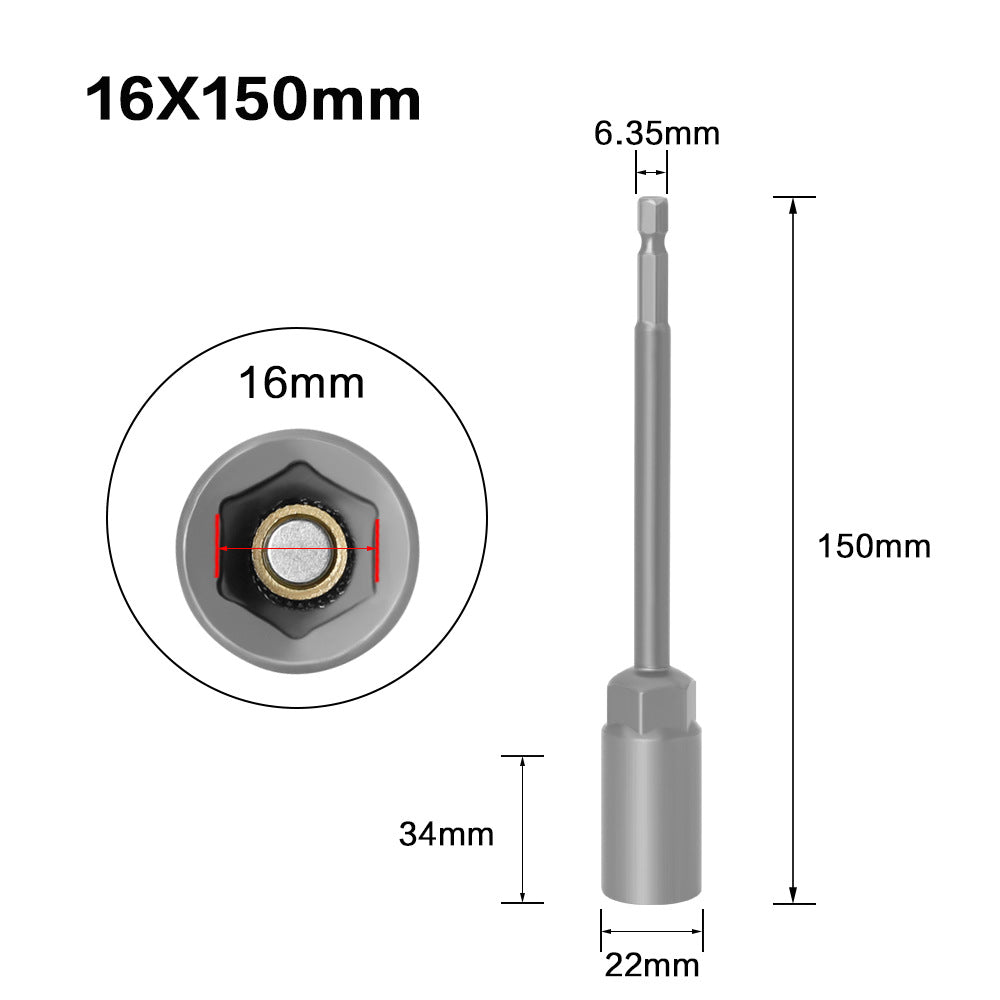 Hexagonal Shank Deepening Sleeve Pneumatic Deepening Sleeve Inner Hexagonal Wind Head Nut Quick Sleeve Tool