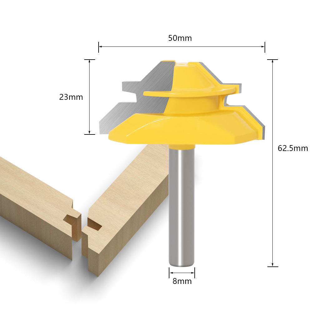 45 degree tenon knife straight knife tenon knife jigsaw knife 90 degree tenon knife 1/4 * 1-3/8 jigsaw knife woodworking milling cutter
