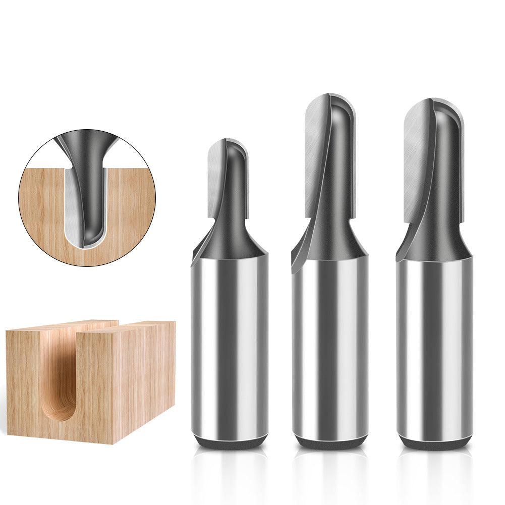 1/2 shank 12 shank deep round bottom cutter, woodworking milling cutter slotting cutter trimming machine tool head engraving machine bakelite gong cutter
