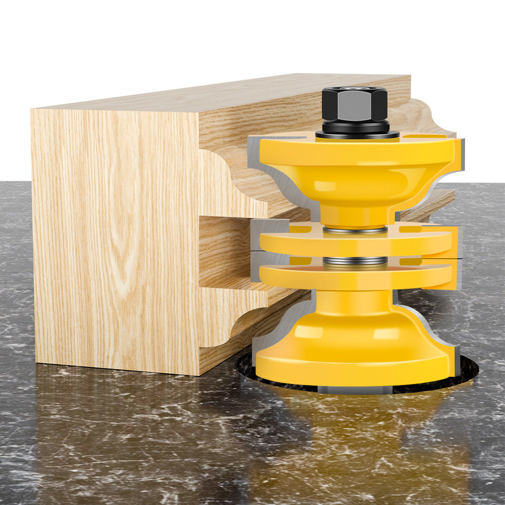 2-piece set of adjustable solid wood door knives, cabinet door panel knives, and three-piece set of door frame tenoning knives are formed at one time