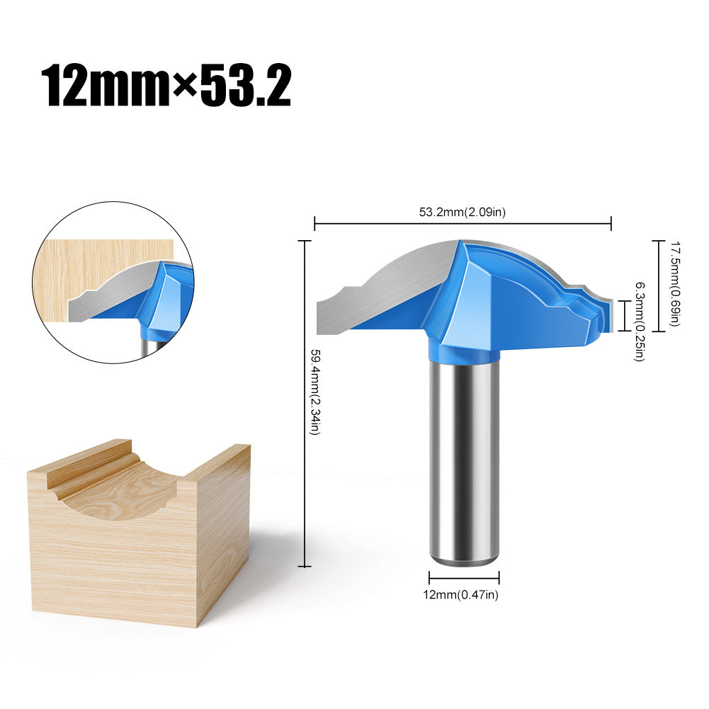 1/2 handle 12 handle pot arc knife line knife cabinet door panel knife flower line knife engraving machine milling cutter cabinet door knife