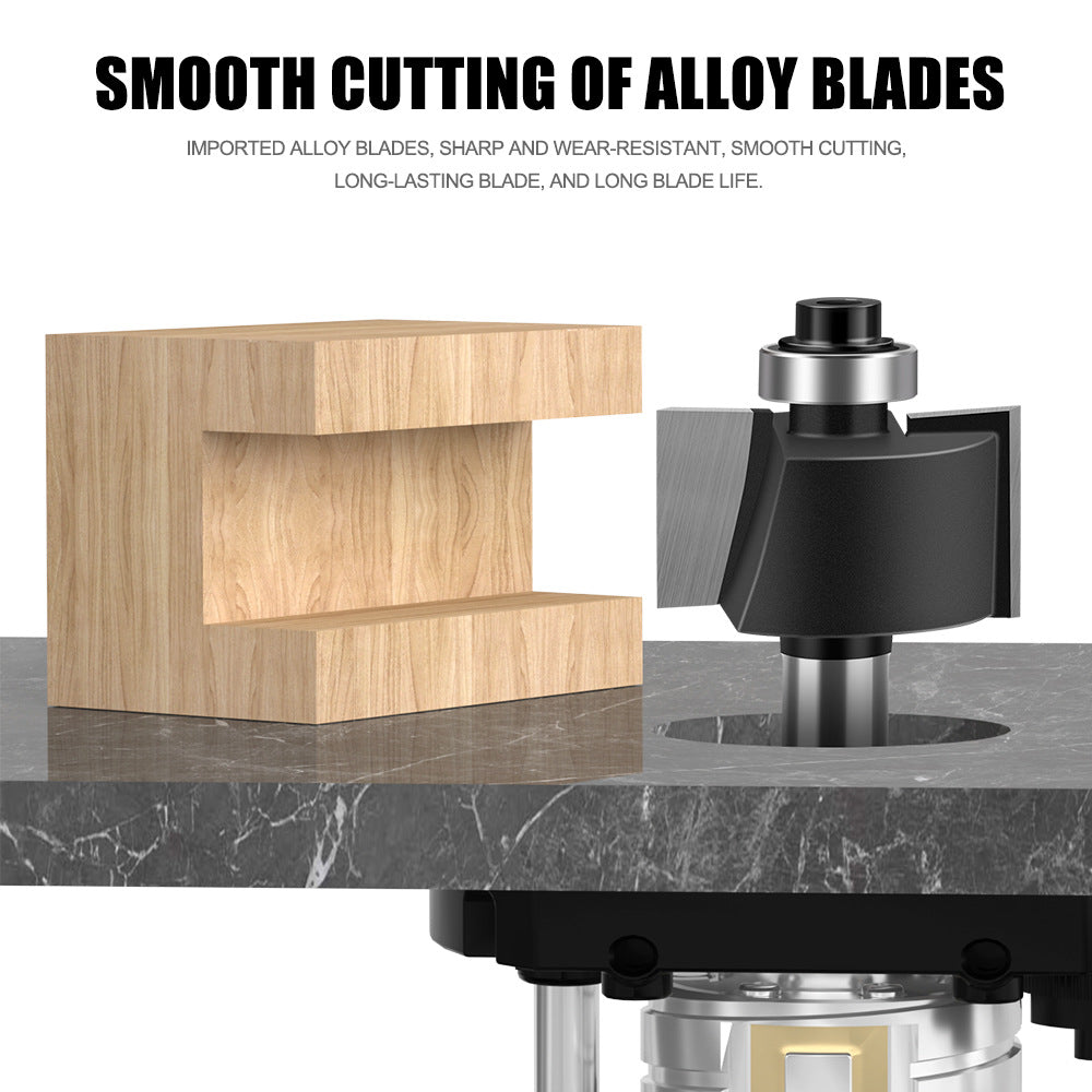 1/4 handle ball t-type knife slot knife slotting knife foreign trade export woodworking milling cutter with double-edge ball T-type cutter head