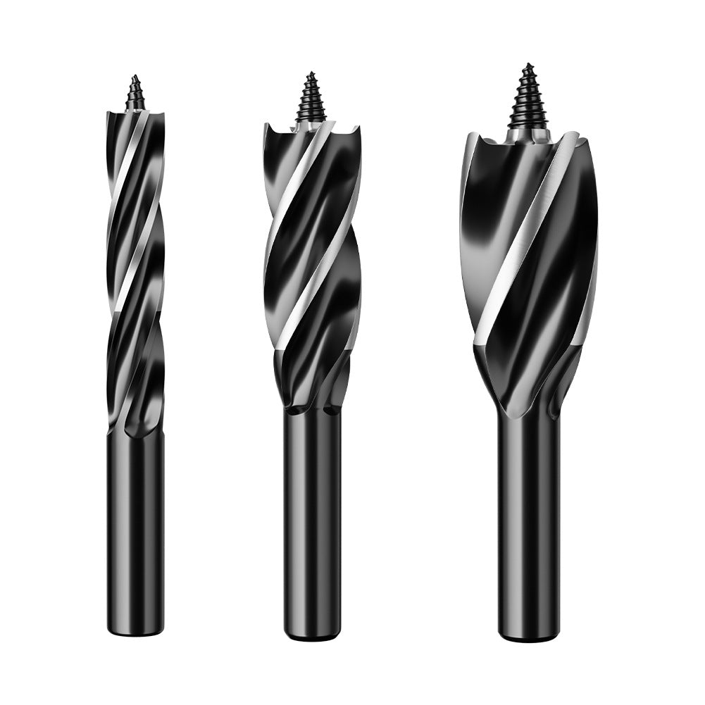 Hexagonal shank hole opener, four-slot four-blade woodworking drill set, outdoor manual multi-purpose drill