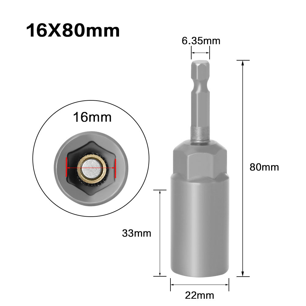 Hexagonal Shank Deepening Sleeve Pneumatic Deepening Sleeve Inner Hexagonal Wind Head Nut Quick Sleeve Tool