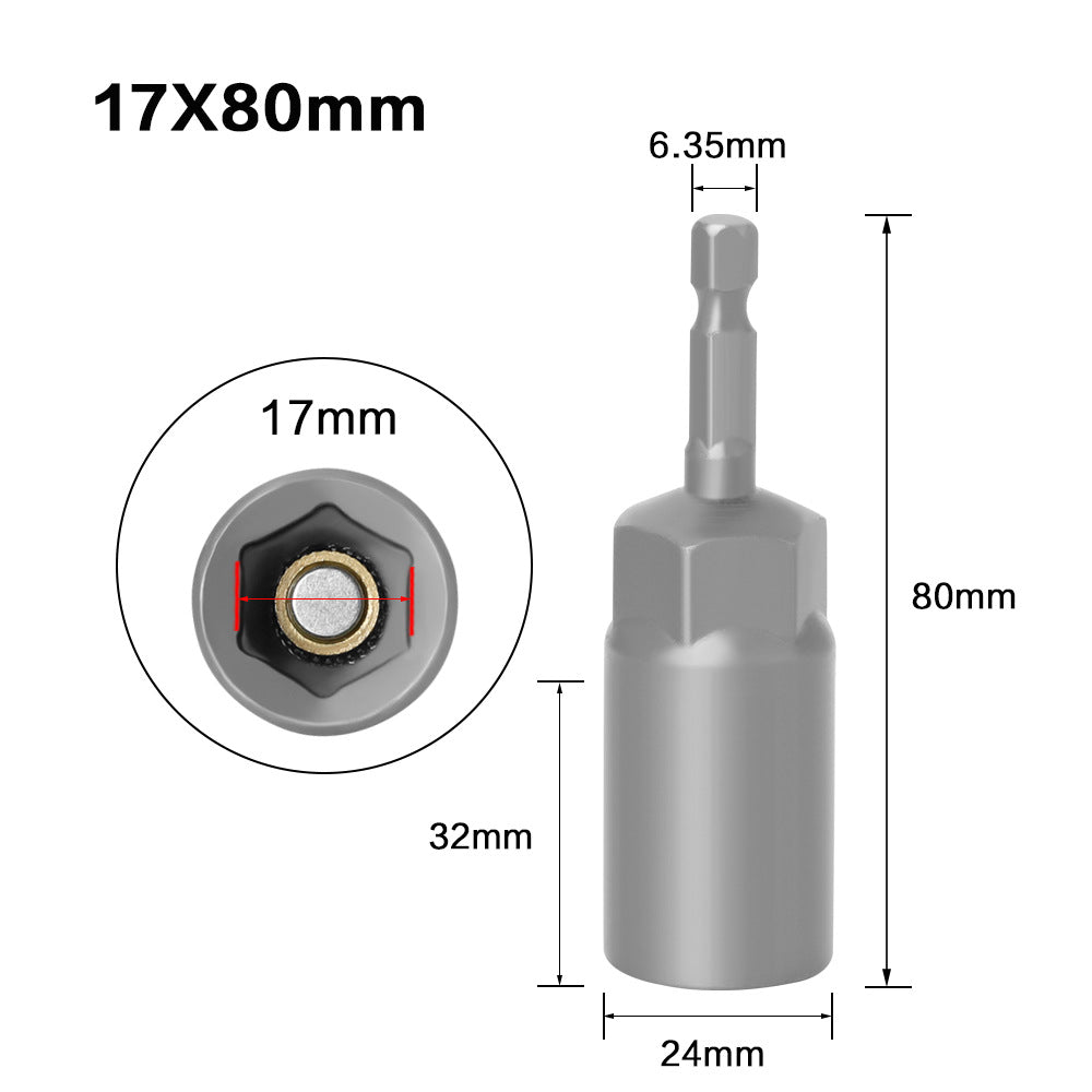 Hexagonal Shank Deepening Sleeve Pneumatic Deepening Sleeve Inner Hexagonal Wind Head Nut Quick Sleeve Tool