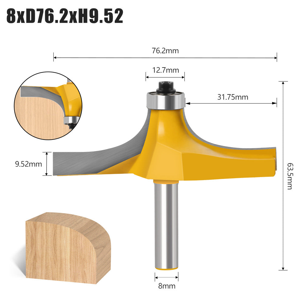 Sound edge knife 8 handle armrest line table edge tungsten steel table edge knife door plate line knife rounded corner engraving machine woodworking milling cutter