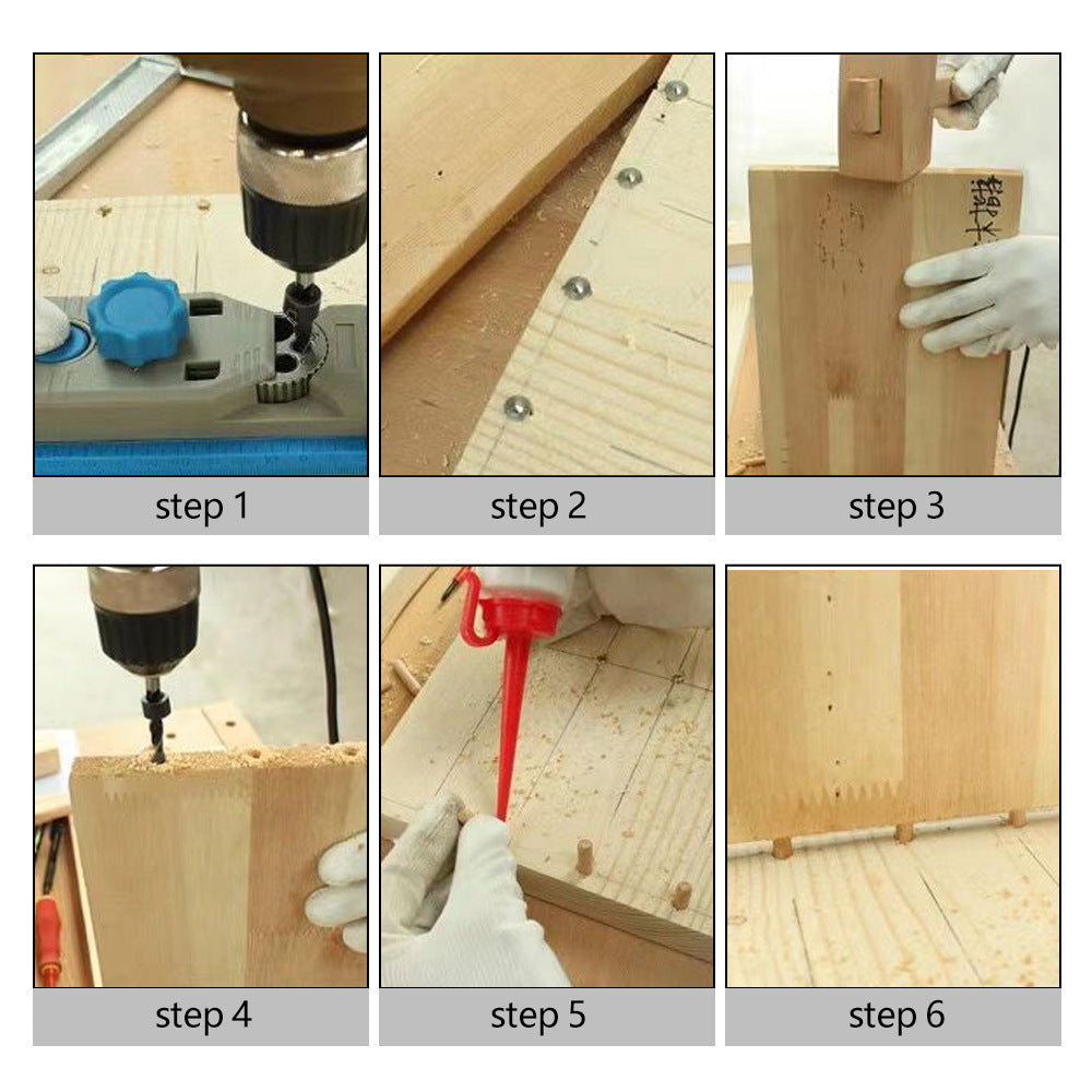 Panel furniture positioning woodworking log tenon, log pin DIY positioner, wood pin center punch