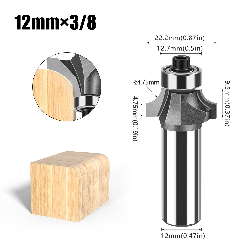 12 handle fillet cutter chamfering milling cutter, commonly used fillet cutter preferably tungsten steel alloy fillet cutter trimming machine tool