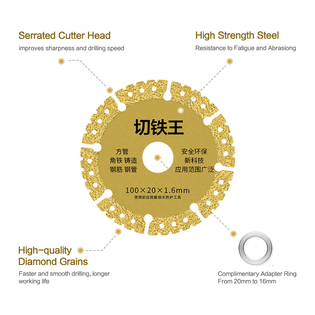 Angle grinder cutting iron king cutting blade stainless steel metal alloy cutting iron saw blade angle iron diamond grinding wheel cutting blade