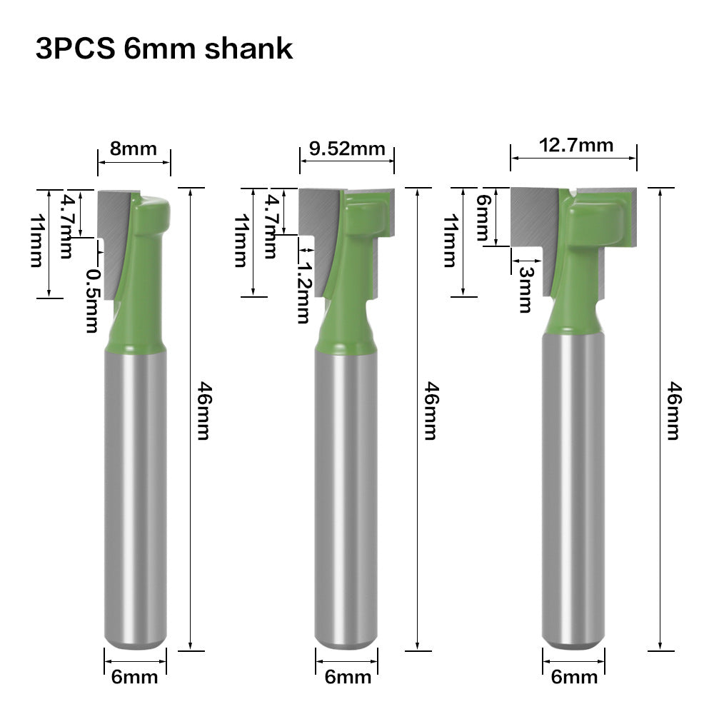 6.35 handle 6mm 1/4 keyhole knife, keyhole knife, photo frame hanging hole gong knife, trimming machine, woodworking milling cutter