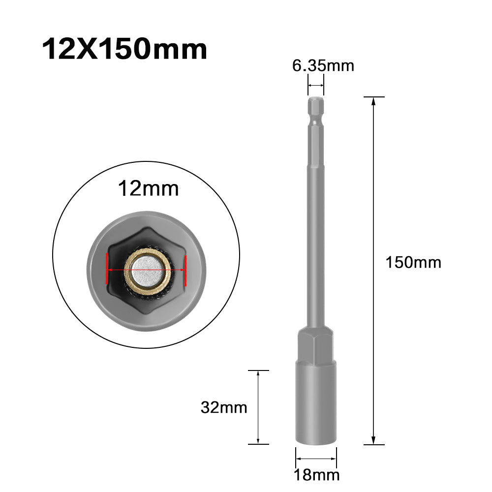 Hexagonal Shank Deepening Sleeve Pneumatic Deepening Sleeve Inner Hexagonal Wind Head Nut Quick Sleeve Tool