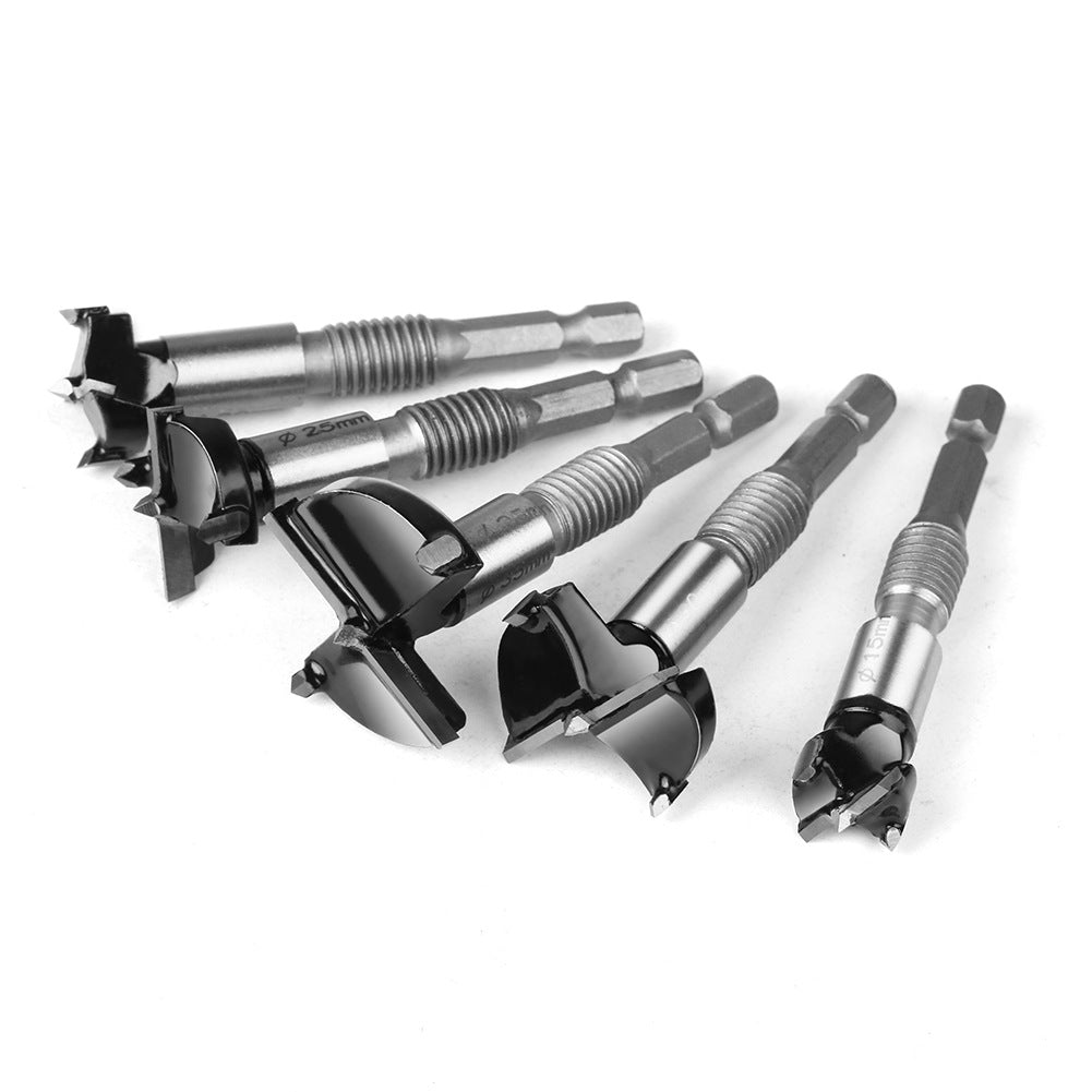 Multifunctional extended woodworking hole opener, external thread flat wing drill, extended limit wooden board hand drill, reaming drill bit