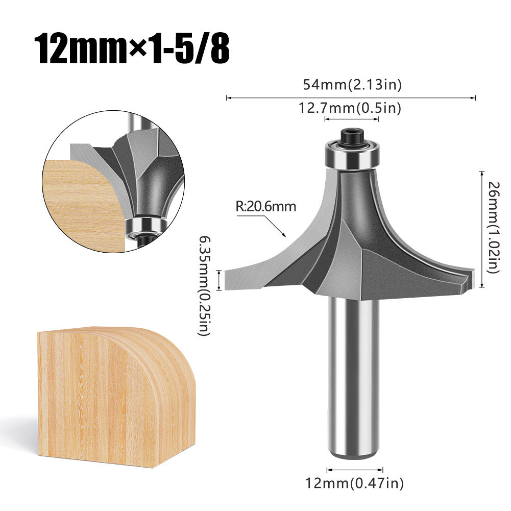 12 handle fillet cutter chamfering milling cutter, commonly used fillet cutter preferably tungsten steel alloy fillet cutter trimming machine tool