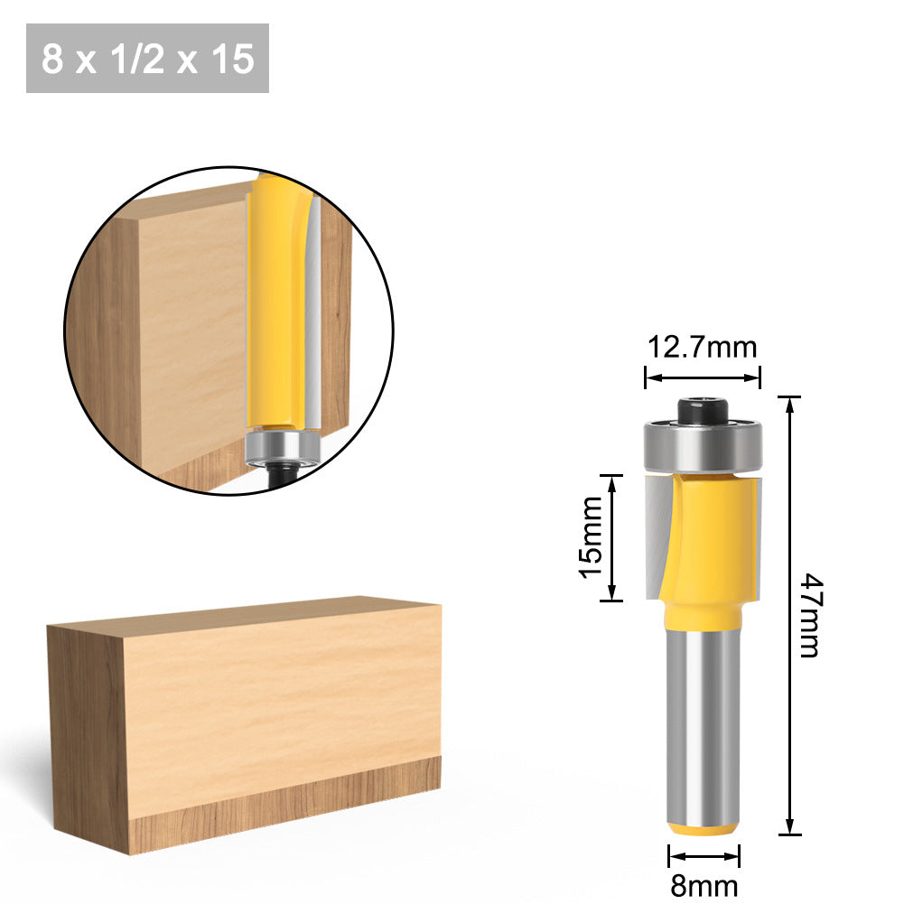 2-Piece set of 8-handle trimming knives with bearings Straight knife trimming milling cutter Slotting trimming bayonet head trimming machine use