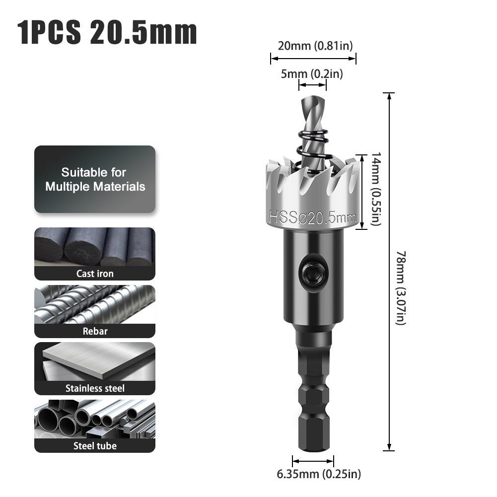 HSS hexagonal shank high speed steel 4341 hole opener, iron sheet stainless steel hole opener metal, thin plate drilling