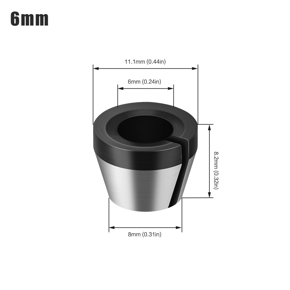 6mm8mm trimmer nut chuck, chuck nut set mill conversion sleeve, milling cutter accessories jacket