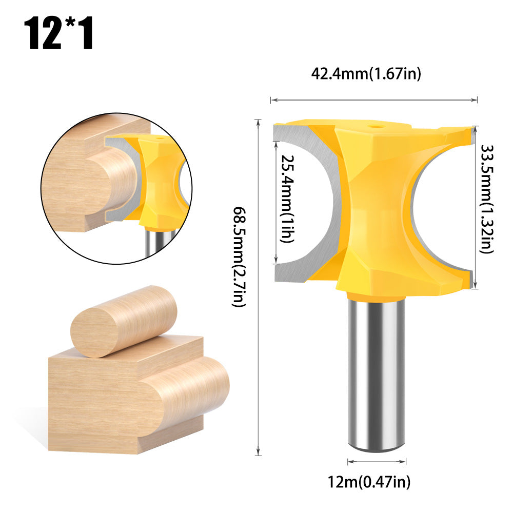 Semicircular knife, woodworking positive semicircular knife, arc knife engraving milling cutter trimming knife fancy knife 12 handles 6 handles trimming knife