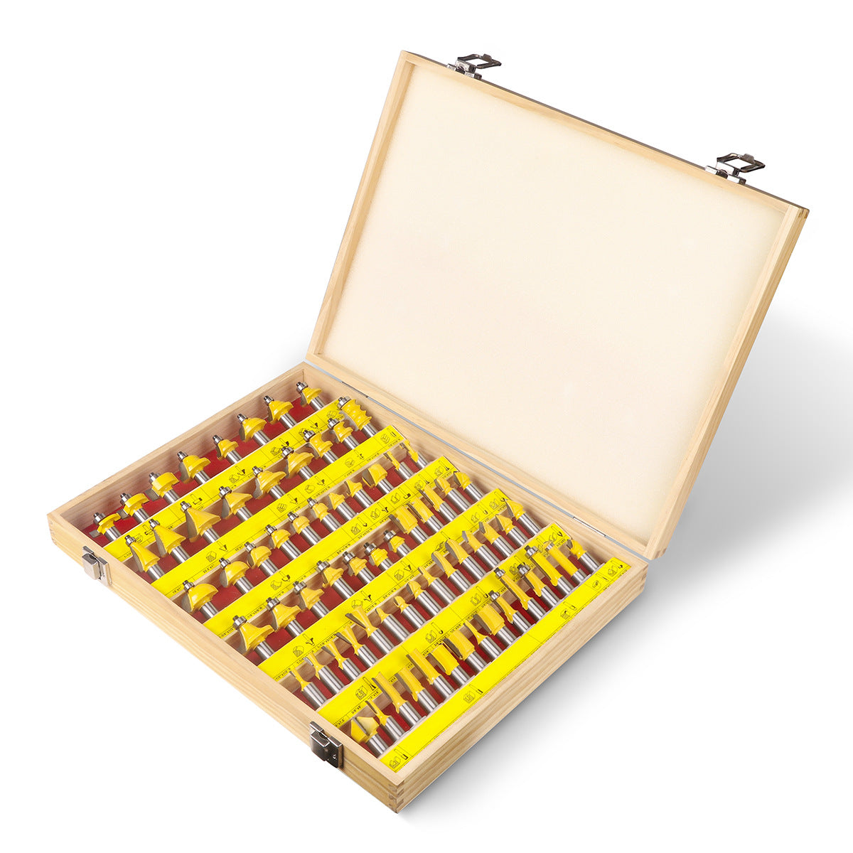 70-Piece set of 1/2 handle set woodworking milling cutter, trimming knife, woodworking engraving machine/bakelite milling/trimming