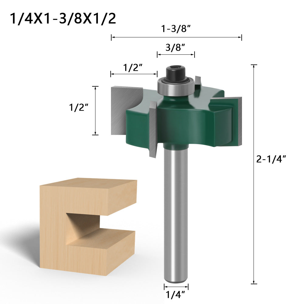 4-Blade Ball T-Knife 1/4 Handle Woodworking Milling Cutter Slotting Knife Slotting Knife Alloy Knife Head Trimming Machine Knife Head